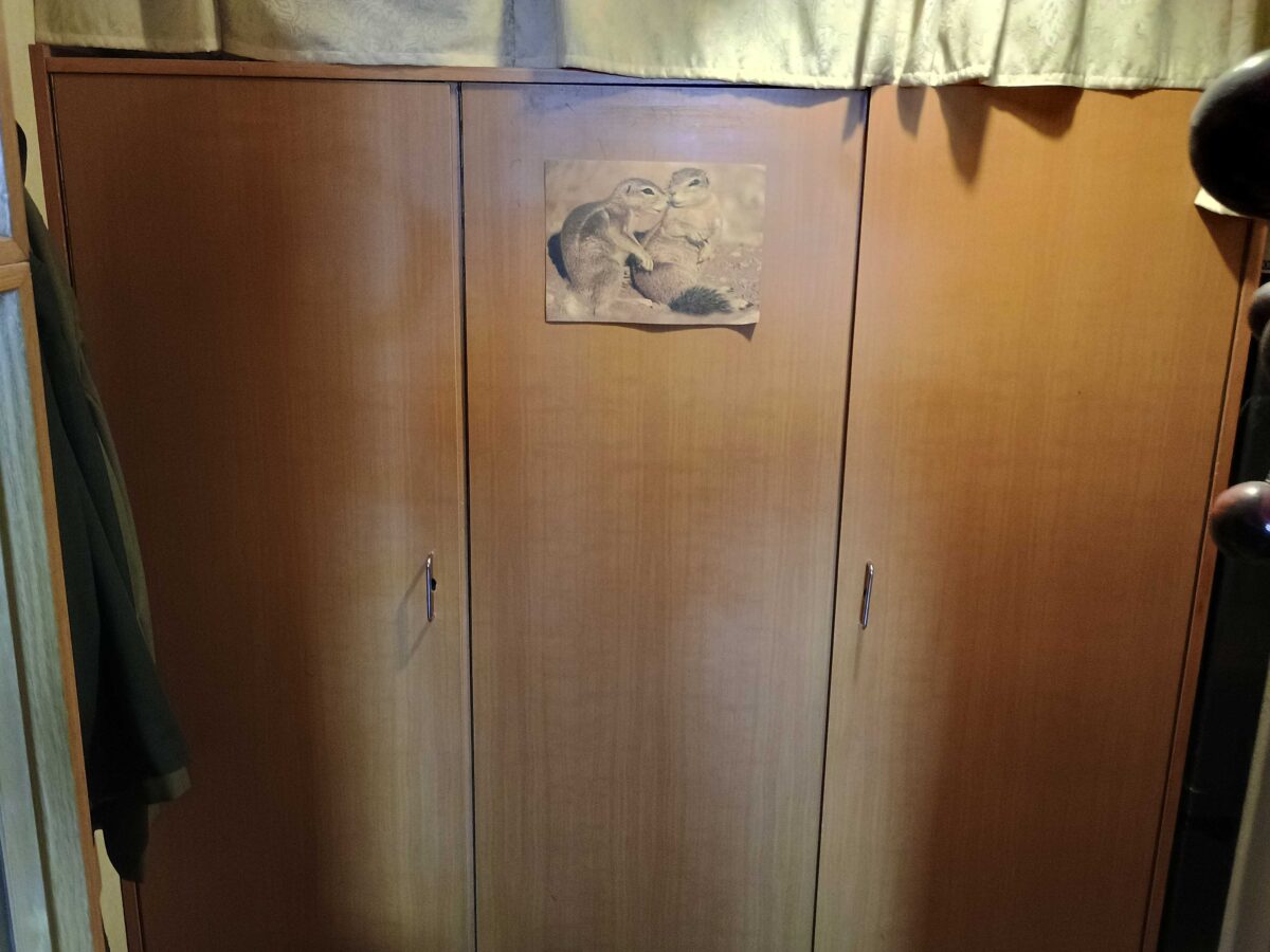 großer alter Kleiderschrank Wohnungsauflösung Geschirr